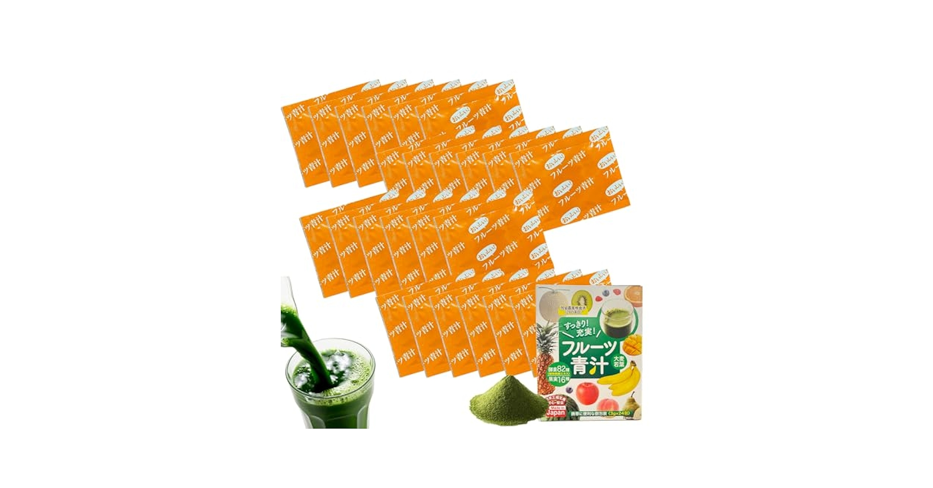 フルーツ青汁 114包 Amazon.co.jp: 【酵素82種&果実16種】 フルーツ青汁 日本製 個