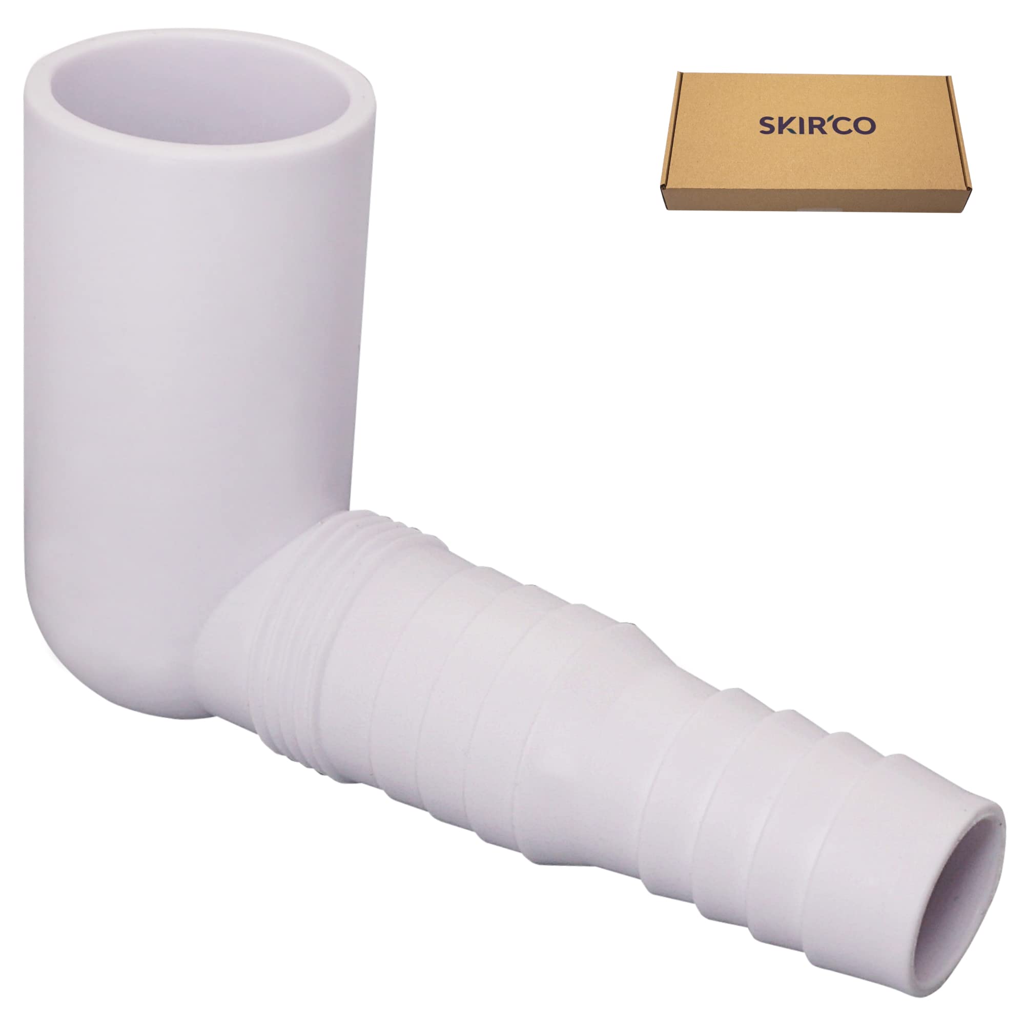SKIR'CO Dysza syfonowa do pralki 32 x 20-24 mm, dysza syfonowa do zmywarki, złącze węża wylotowego 90 stopni