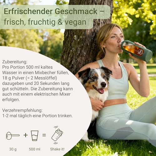 for you clear vegan protein hydrolysate – | Erfrischender Eiweiß-Drink mit Erbsenprotein | Vegan, laktosefrei, fettfrei & zuckerarm | Pfirsich-Eistee Geschmack (360g, Pfirsich-Eistee)