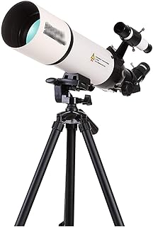 MayNuo Telescope,80Mm Aperture Astronomical Refracting Telescope,Travel Telescope with Carry Bag, Adjustable Height Tripod,Compact and Portable, for Kids Beginner Good