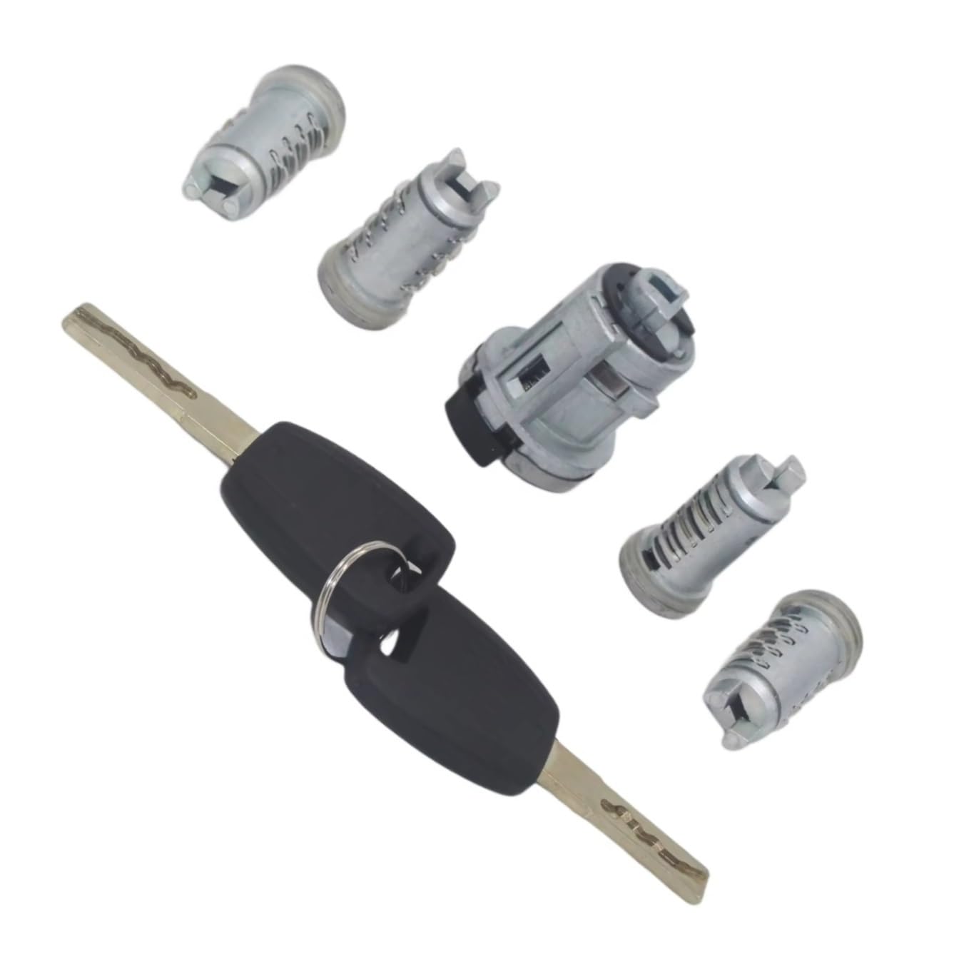 Qaliydfd One Color Ignition Lock Cylinder Compatible With Fiat For Doblo 119 2001-2020 5Pcs Ignition Door Trunk Lock Barrel Cylinder Set Al162 Automotive Parts