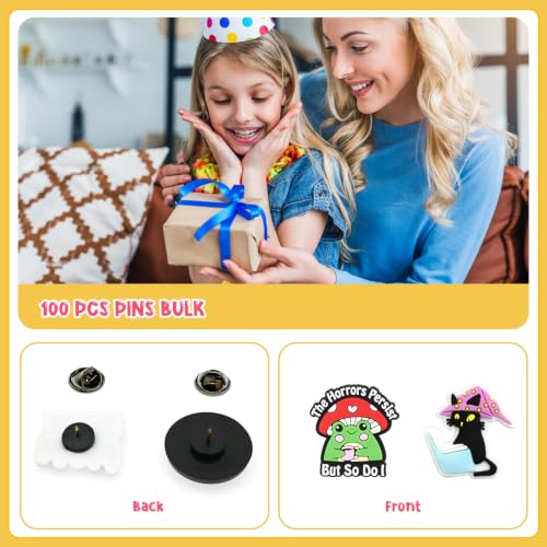 Image of Cute Pins Bulk, Funny Lapel Badge Pins Set Brooch Pins for Backpacks, Hats, Bags