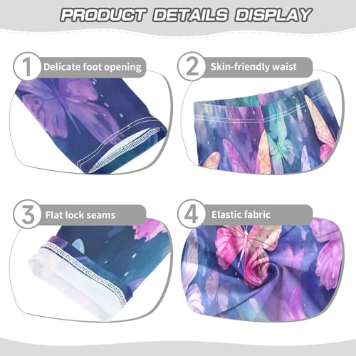 Toddler Girls Leggings Printed Yoga Pants Leggings Pink Yellow Butterfly for Kids3