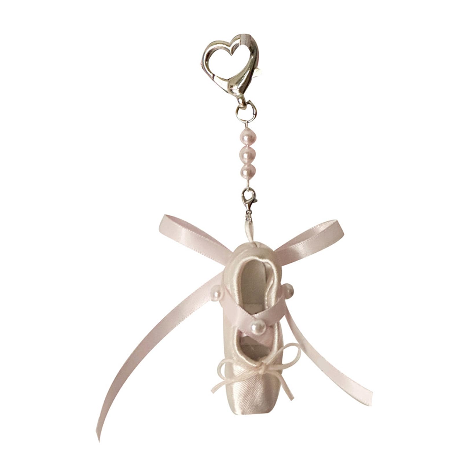 NEWFT Ballet Shoe Keychain Pendant Sweet Bowknot Charm Dance Shoes Hangings Ornament