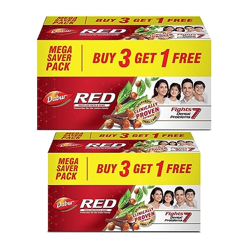 Image of Dabur Red Toothpaste - 1400g Combo pack (800g + 600g) | Fluoride Free| Helps in Bad Breath Treatment, Cavity Protection, Plaque Removal | For Whole Mouth Health| Power of 13 Potent Ayurvedic Herbs