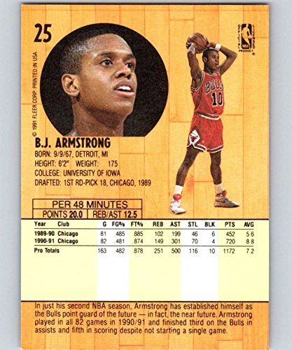 Amazon.com: 1991-92 Fleer Series 1 Basketball #25 B.J. Armstrong