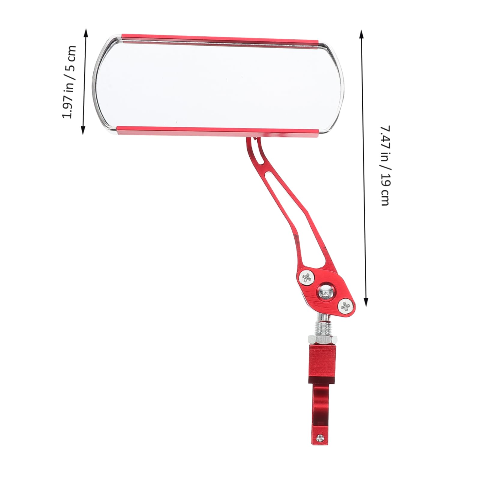 Specchietto di Angolo Vetro Installazione Regolabile Lega Alluminio Retrovisore da Manubrio Facile, Rosso per Bici Scooter