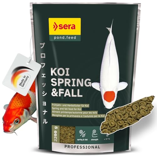 sera Koi Futter Professional Spring & Fall | Koifutter 2200 g | leicht verdaulich unter 17°C | stärkt Immunsystem | Co-Extrusion Verfahren | Krankheitsvorbeugung | optimale Winter-Vorbereitung