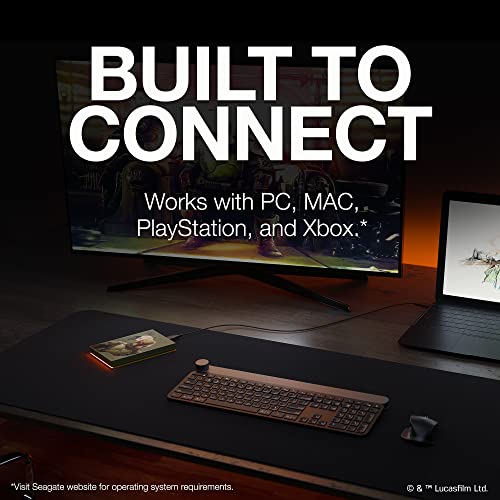 Image of Seagate Boba Fett Drive Special Edition FireCuda External Hard Drive 2TB Officially-Licensed - USB 3.2 Gen 1 Red LED RGB Lighting with 3 Years Rescue Data Recovery Services (STKL2000406)