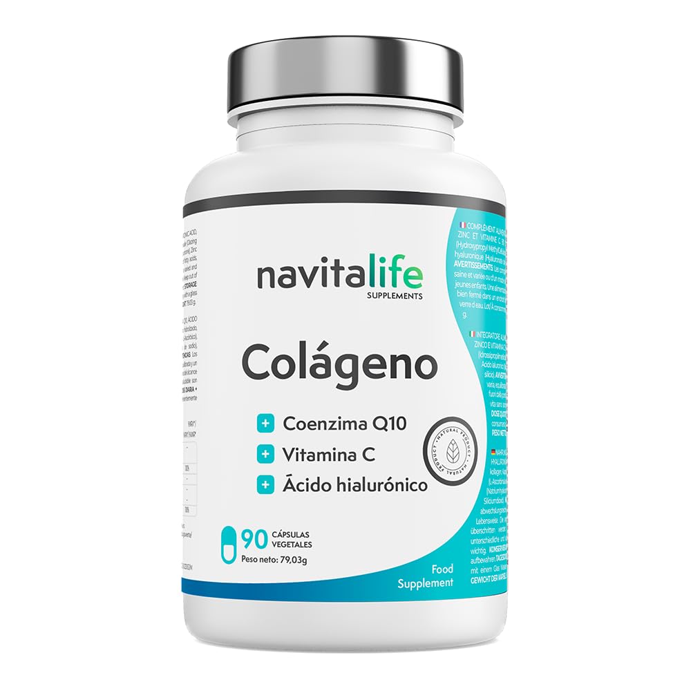 Colágeno con Acido Hialuronico + Coenzima Q10 + Vitamina C + Zinc | Articulaciones sanas, huesos fuertes, piel joven | Cápsulas de alta biodisponibilidad y fácil ingesta.