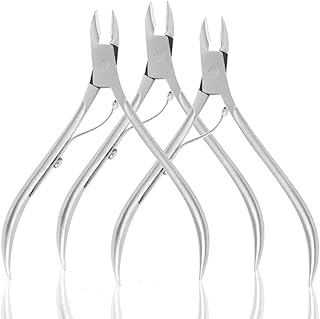 3Packs Cuticle Nippers Profesional Cuticle Trimmer Cuticle Cutter,Cuticle Remover Nippers Nail Cuticle Tools Stainless Steel Nail Clippers Manicure Tool for Fingernails Cuticle Cutters For Nails Kit