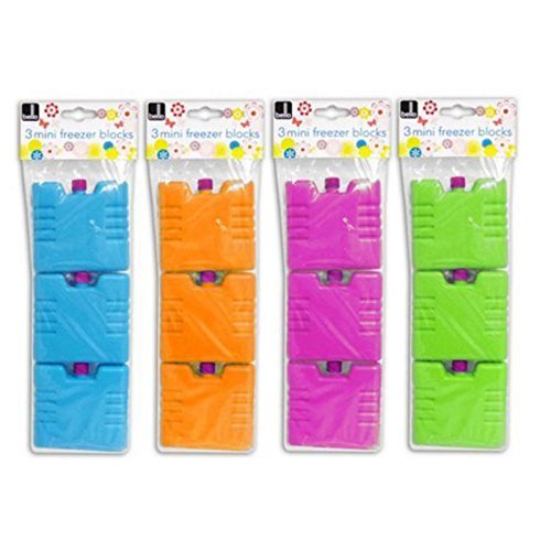Lot de 3 mini pains de glace 100ml format boîte à lunch