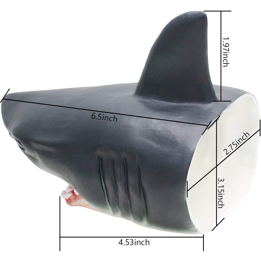 Gemini&Genius Shark Hand Puppet Toys for Kids Swimming Pool Beach Bath Toys Soft Rubber Realistic Great White Sharks Puppets Role Play Toys Marine Animal World Puppets for Kids