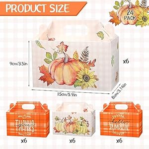 Pasimy Fall Party Candy Boxes for Thanksgiving, Autumn Harvest, Halloween Birthday Decoration - Pumpkin Maple Leaf Paper Treat Boxes Pasimy Fall Party Candy Boxes for Thanksgiving Autumn Harvest Halloween Birthday Decoration Pumpkin Maple Leaf Paper Treat Boxes