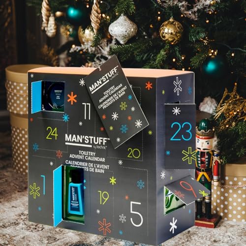 Teqnic Man’Stuff Mens Advent Calendar 2025 – 24 Days Toiletry, Skincare, Grooming & Bath Essentials - Pamper Set, Christmas Gifts for Dad & Boyfriend, Stocking Filler for Boys & Teens - Image 4
