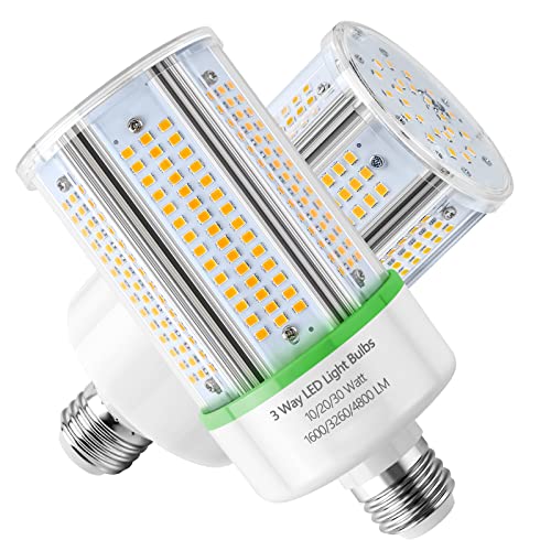 TJBB Upgrade 3 Way LED Bulb 100 200 300W Equivalent, High Brightness 1600/3260/4800LM Cold Daylight 6000K E26 Base Bulb, for Living Room, Dining Room TJBB Upgrade 3 Way LED Bulb 100 200 300W Equivalent, High Brightness 1600/3260/4800LM Cold Daylight 6000K E26 Base Bulb, for Living Room, Dining Room