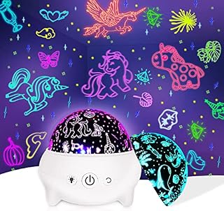 Unicorn Gifts for Girls,2 in 1 Girls Toys Ocean Projector Unicorn Night Light for Kids,9 Color Lights 360° Rotating Unicorn Lamp Ceilling Unicorn Toys for Kids Girls Age 2 3 4 6 7 8 9 Year Old