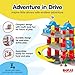 DOLU Full 3-Storey Car Park, Multi-Level Toy Garage Playset with Elevator, Ramps Track and 2 Metal Cars for Kids and Toddlers Ages 3+