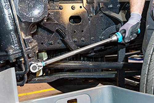 Image of HAZET Torque Wrench 5123-3CT I Output: Square 12.5 Mm (1 /2 Inch), Tolerance: 3%, 32 Teeth (Operating Angle 11.25 Degrees) I Reversible Ratchet for Car and Bicycle I 24.72 Inches