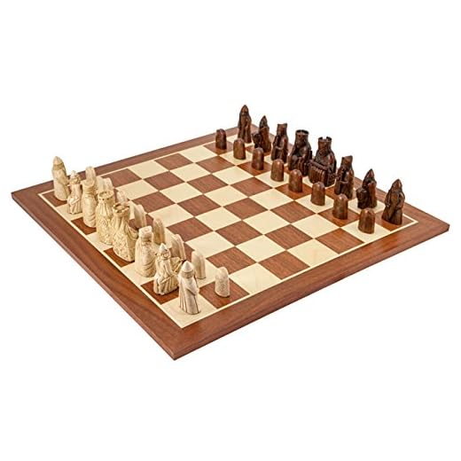 The Isle of Lewis Large Mahogany Chess Set