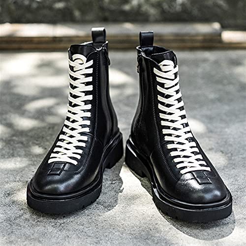 Lace Up Boots for Men Derby White Lace Height Increasing Elevator Cowhide Leather Anti-Slip Non Slip Stylish Formal Dress3