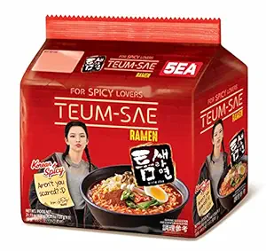 Fun & Yum Extra Hot & Spicy Instant Noodles, Teumsae Ramyun Noodles, 120 g(Pack of 20)