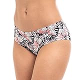 Skecher's Women's 3-Pack Bonded Hipster Panty, Butterfly Print/Blooming Dahlia/Black Beauty, XL
