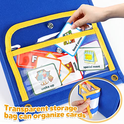 Torlam Visual Schedule for Kids Chore Chart, Morning Bedtime Routine Chart for Toddlers, Responsibility Daily Schedule Board Communication Cards Autism Learning Materials for Home School, 86 Cards - Image 8