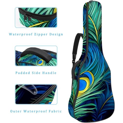 JRHEJTFZ Housse pour guitare acoustique de 1,9 cm d’épaisseur – Imperméable – Durable et élégant – Motif floral aquarelle – Blanc, Multicolore., 42.9×16.9×4.7 in, Motif imprimé tendance - Les Beatles, Paul McCartney, John Lennon, RIngo Starr, George Harrison JRHEJTFZ Housse pour guitare acoustique de 1,9 cm d'épaisseur - Imperméable - Durable et élégant - Motif floral aquarelle - Blanc, Multicolore., 42.9x16.9x4.7 in, Motif imprimé tendance – Image 5