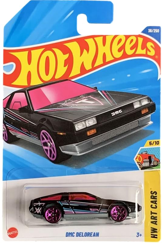Image of Hot Wheels DMC Delorean HW Art Cars Ages 3 and Up 36 /250 (Black)