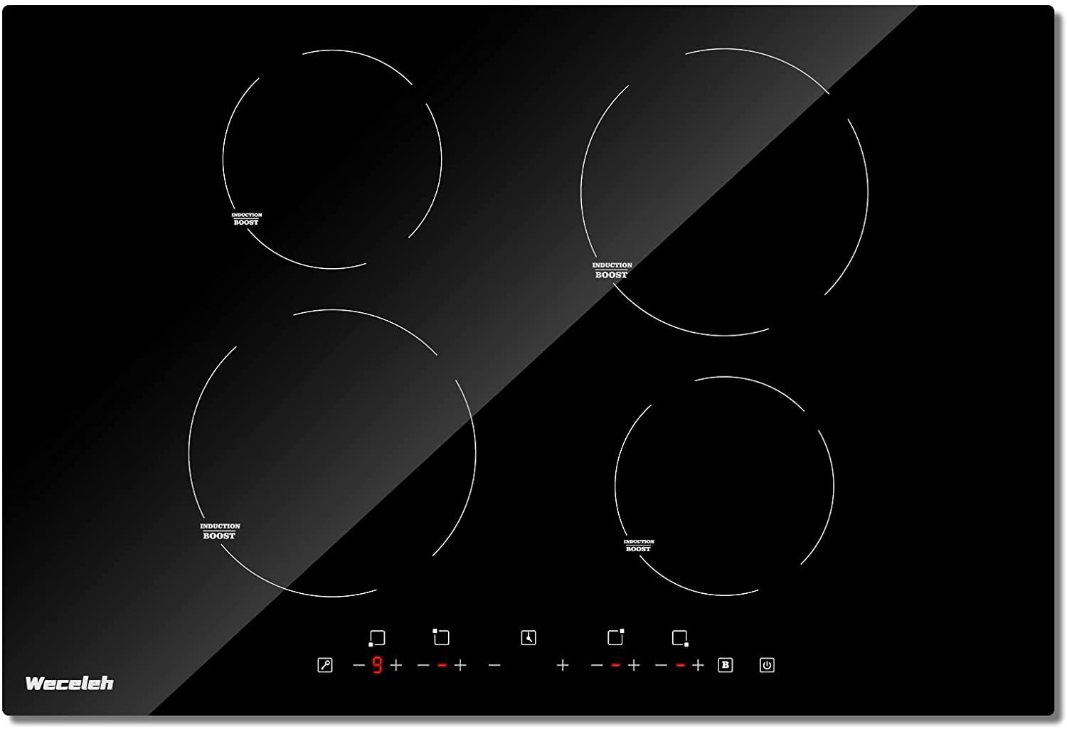 Buy Cooktop 30 inch Induction Cooktop, Builtin 4 Burner Weceleh