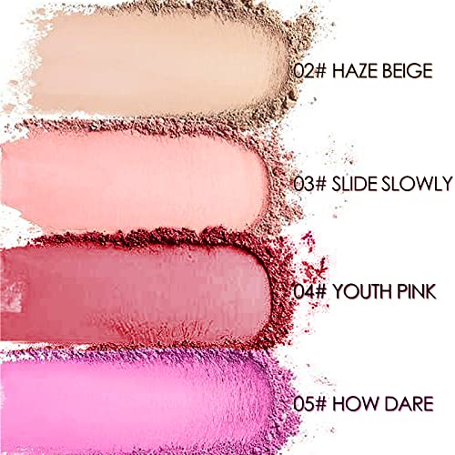 Erinde Blush Powder Makeup, Contour & Highlight Face For A Shimmery Or Matte Finish | Natural Glow | Smooth Blendable 04# Pop Purple #TOP3