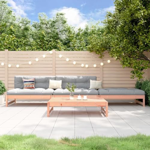 Mimdixy Juego de 4 muebles de jardín de madera maciza Douglas