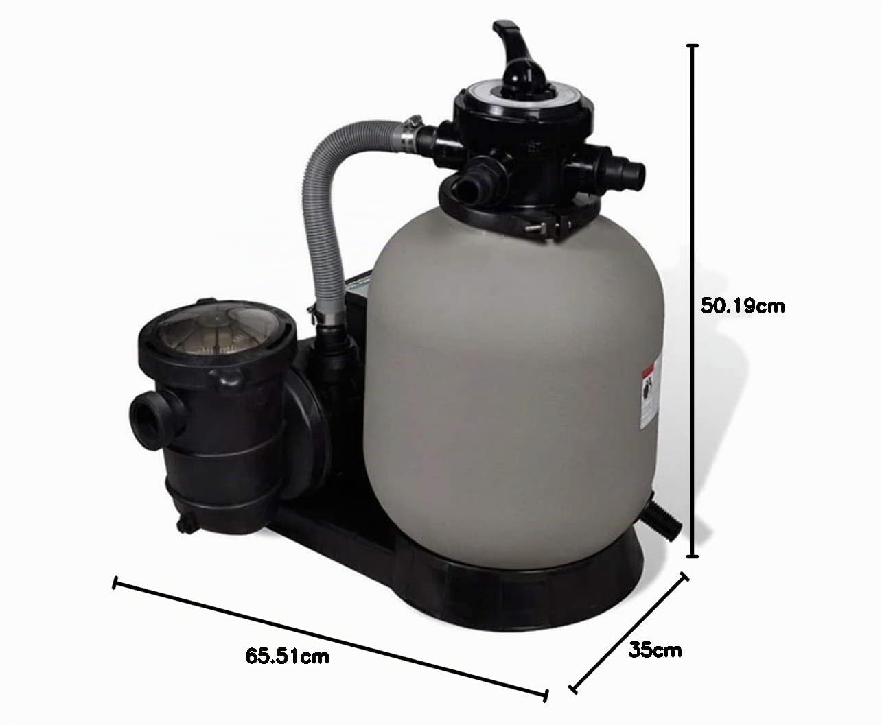 vidaXL Pompa con Filtro a Sabbia 600W 17000L/h Acqua Piscine Fontane Laghetti