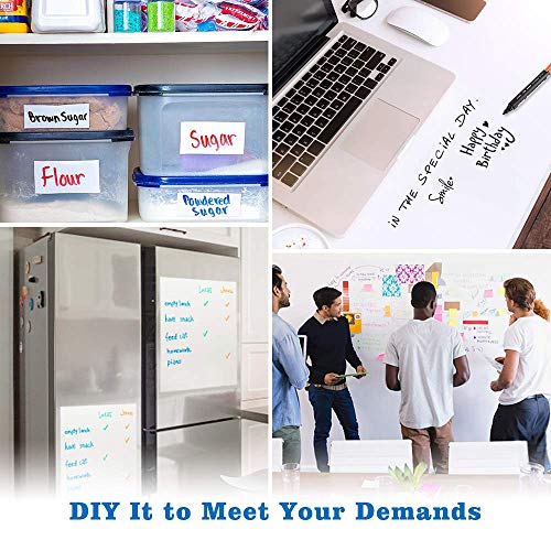 rabbitgoo Whiteboard folie zelfklevend beschrijfbaar muursticker 44,5 x 198 cm met 1 wateroplosbare markeerstift dikte… - Image 7