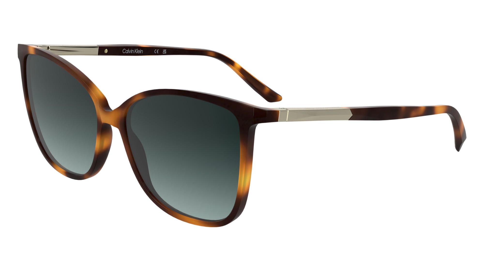 Calvin Klein Women's Sunglasses CK25504S - Havana with Gradient Petrol Lens