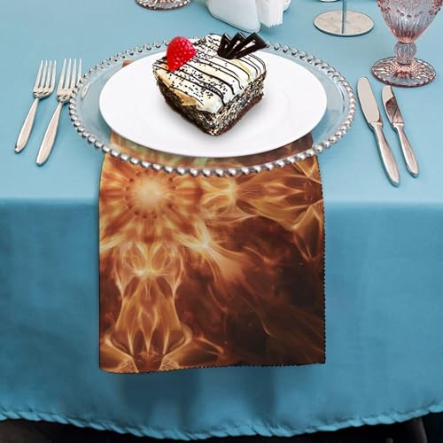 Servilletas de tela con patrón floral llamativo 4 unidades miniatura 4