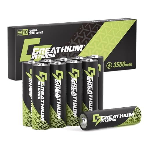 Greathium Lithium Batteries AA, 3500mAh 1.5V Double A Lithium, Lasting Batteries for Blink Camera, Non-Rechargeable 10 Pack