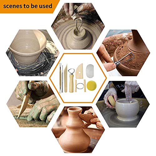 Augernis 57Pcs Ceramic Clay Tools Set With Plastic Case Modeling Pottery Sculpting Tools Kits For Beginners Professionals Kids After School Ceramics Classes #TOP4