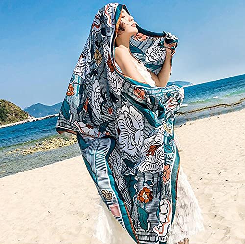 Châle climatisation et drap de plage en coton lin pour se protéger du soleil