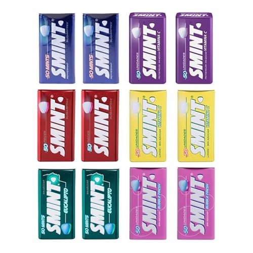 Smint Tin - Caja de 6 sabores de Smint - 12 latas - Latas de 35 gr - Caramelos comprimidos