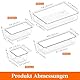 Lifewit 38 Stücke Schubladen Organizer aus klarem Kunststoff, Schreibtisch Schubladenteiler, Tabletts, Kommode Aufbewahrungsboxen Trennbox für Make-up, Schmuck und Gadgets, Schlafzimmer, Bad, Büro