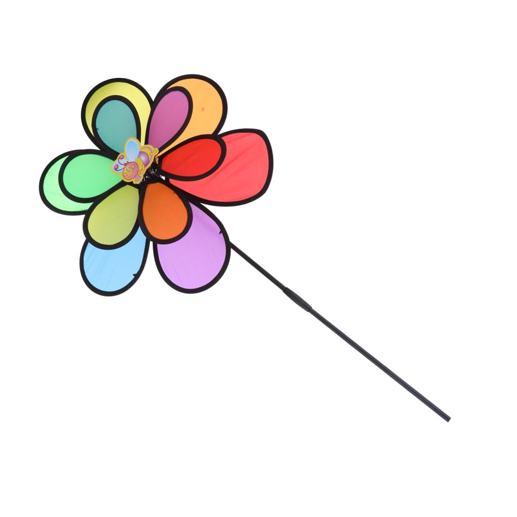 MAXBELL Large Sunflower Windmill Wind Spinner Garden Double Wheel Decorative Kid Toy