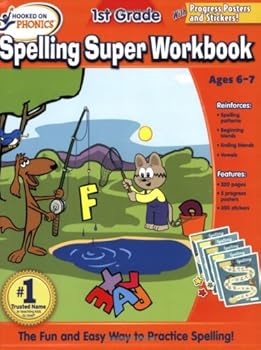 Paperback Hooked on Phonics 1st Grade Spelling Super Workbook Book