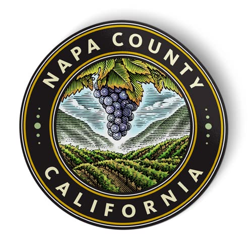 Imán flexible con sello Napa County California 3 pulg miniatura 1