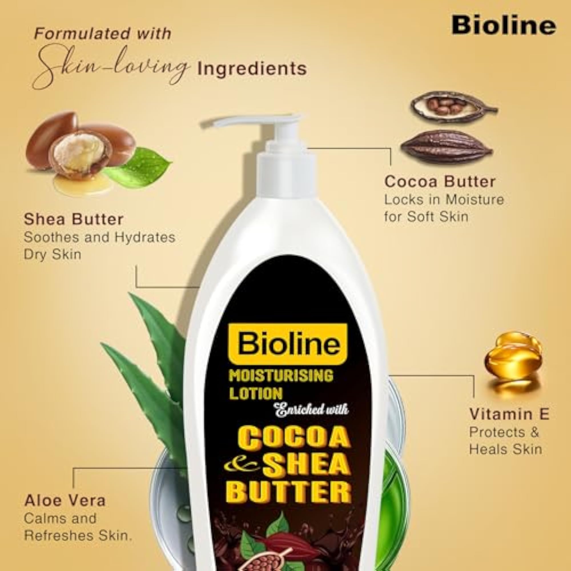 Moisturizing Sunscreen Body Lotion Enriched with Cocoa & Shea Butter