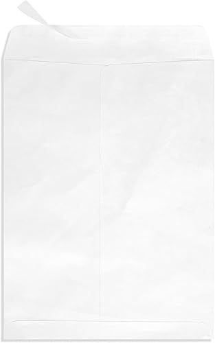 Miniatura 2 de 100 sobres Tyvek de 9 x 12 pulgadas, sobres autosellados de 9 x 12 pulgadas, material ultra resistente a desgarros de 14 libras, diseñado para