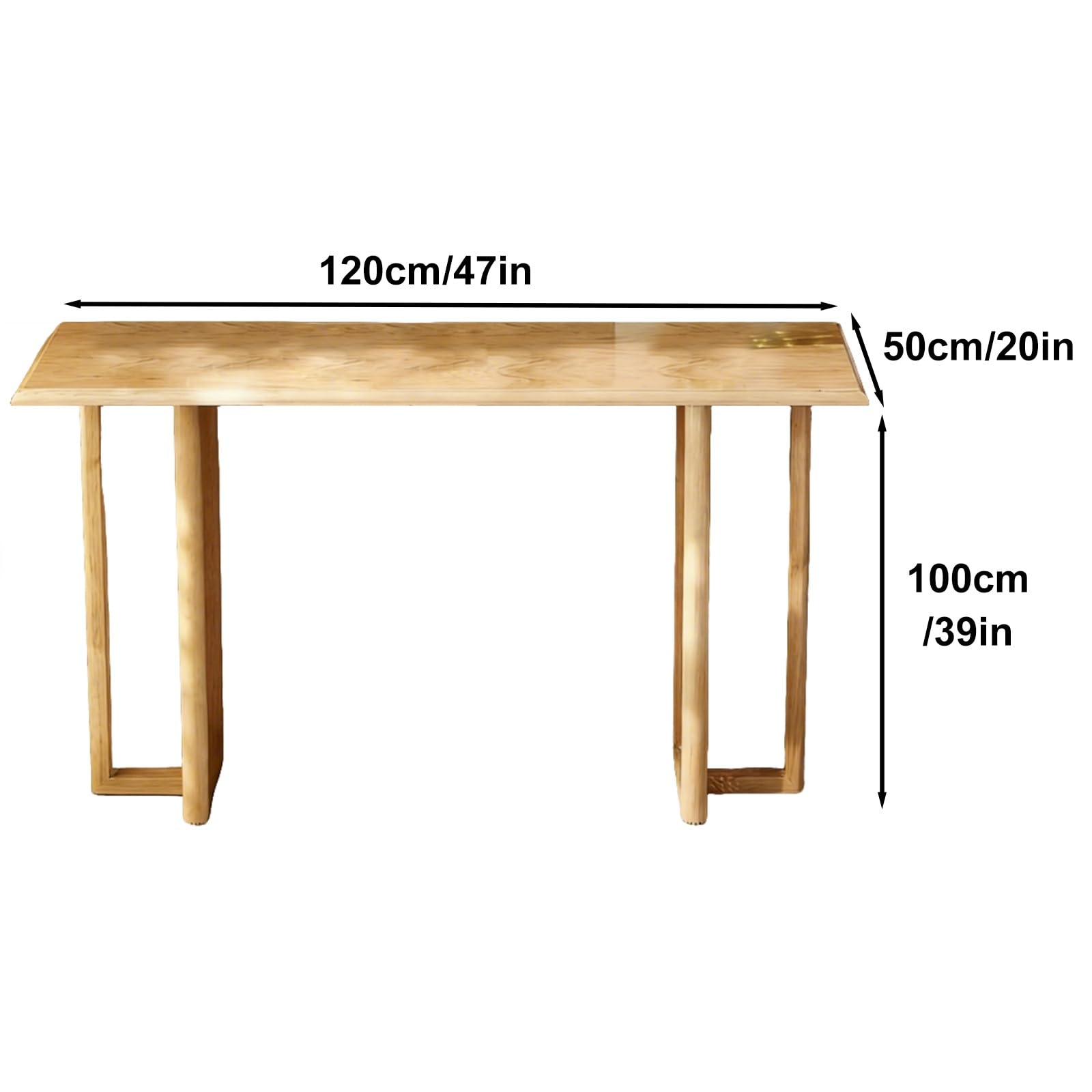 Tavolo da pub in legno massello con intreccio in rattan, robusto tavolo da pranzo per casa, cucina, soggiorno, bistrot e piccoli spazi (120 cm)