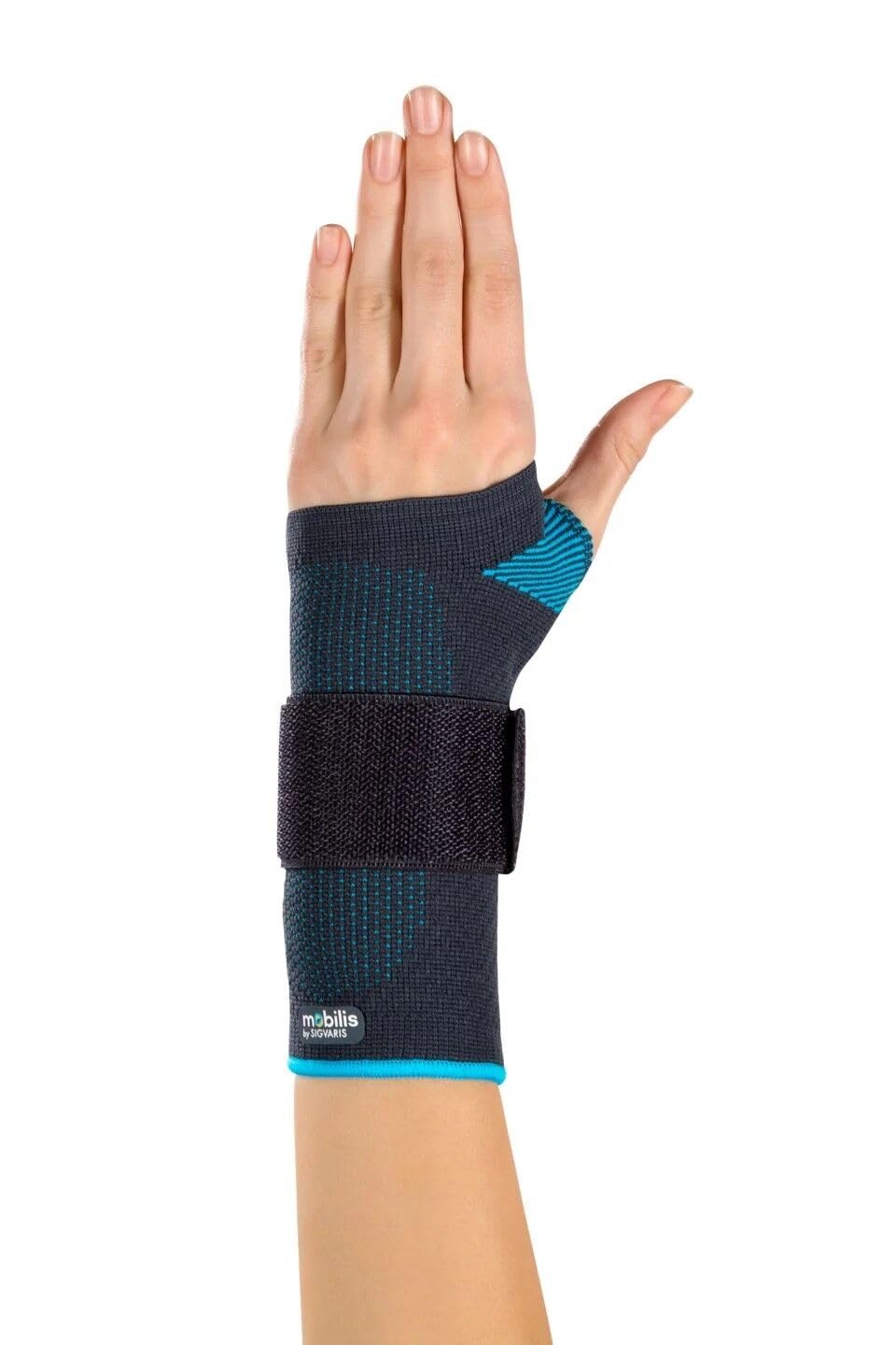 MOBILIS ManuActive Muñequera | Tamaño: XS | Izquierda | Con Palma y Pelotte | Alivia la muñeca | En caso de tendinitis | Correa ajustable | Forma anatómica
