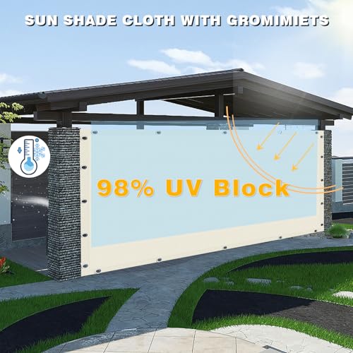Voile d'ombrage rectangulaire imperméable protection UV 98 % extérieur balcon 3x6m